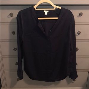 J Crew navy blue dress shirt